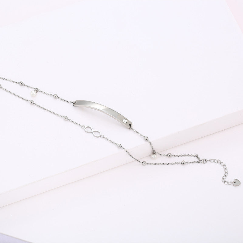 Pulsera de acero de titanio con chapado en oro de 18 quilates, diseño geométrico minimalista de corazón con diamantes de imitación para mujer