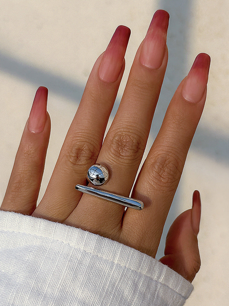 Minimalist Alloy Plated Butterfly Ring for Women