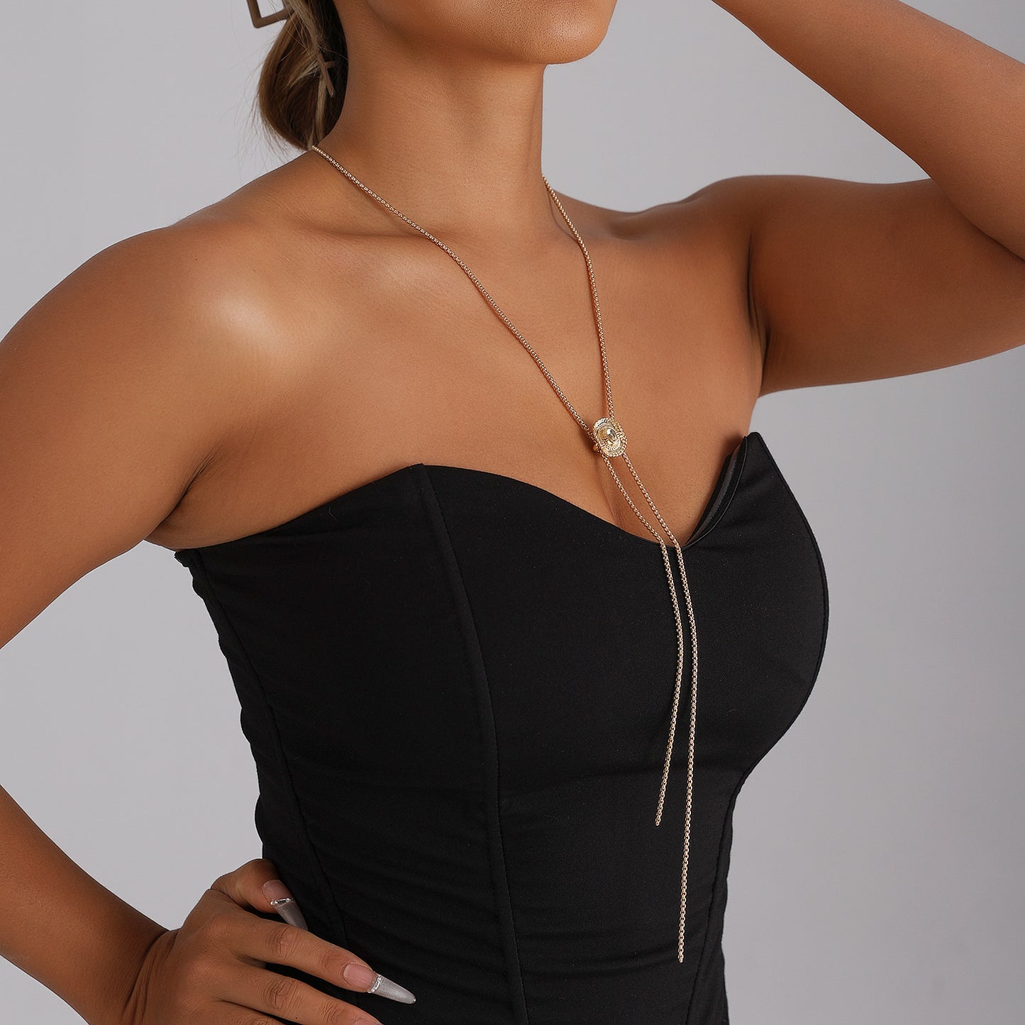 Minimalist Butterfly Geometric Alloy Plated Necklace for Women