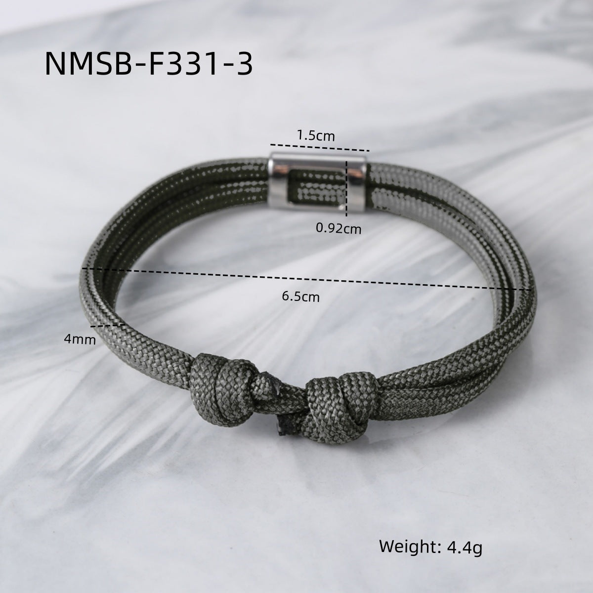 Fashion 18K Gold Plated Titanium Steel Adjustable Colorful Rope Bracelet Unisex Engravable Jewelry