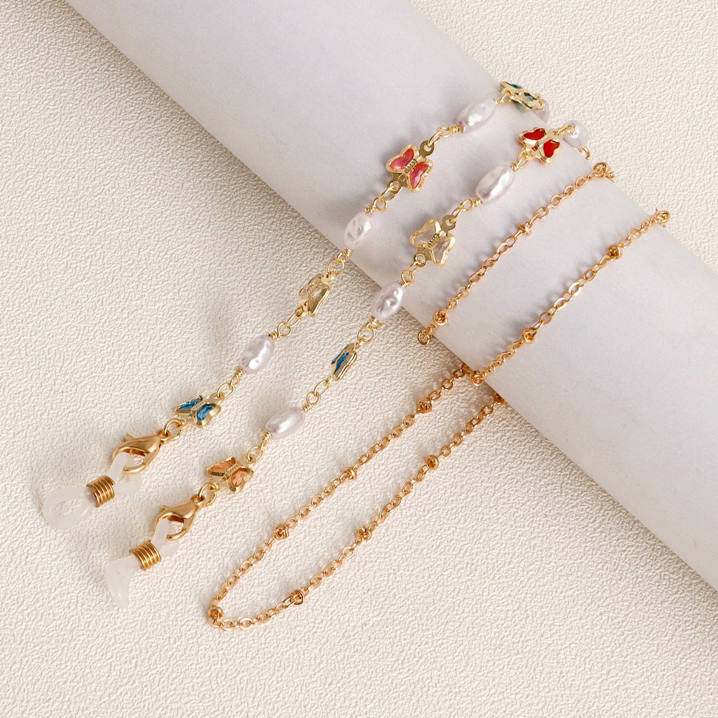 Elegant Colorful Butterfly Metal Chain for Women