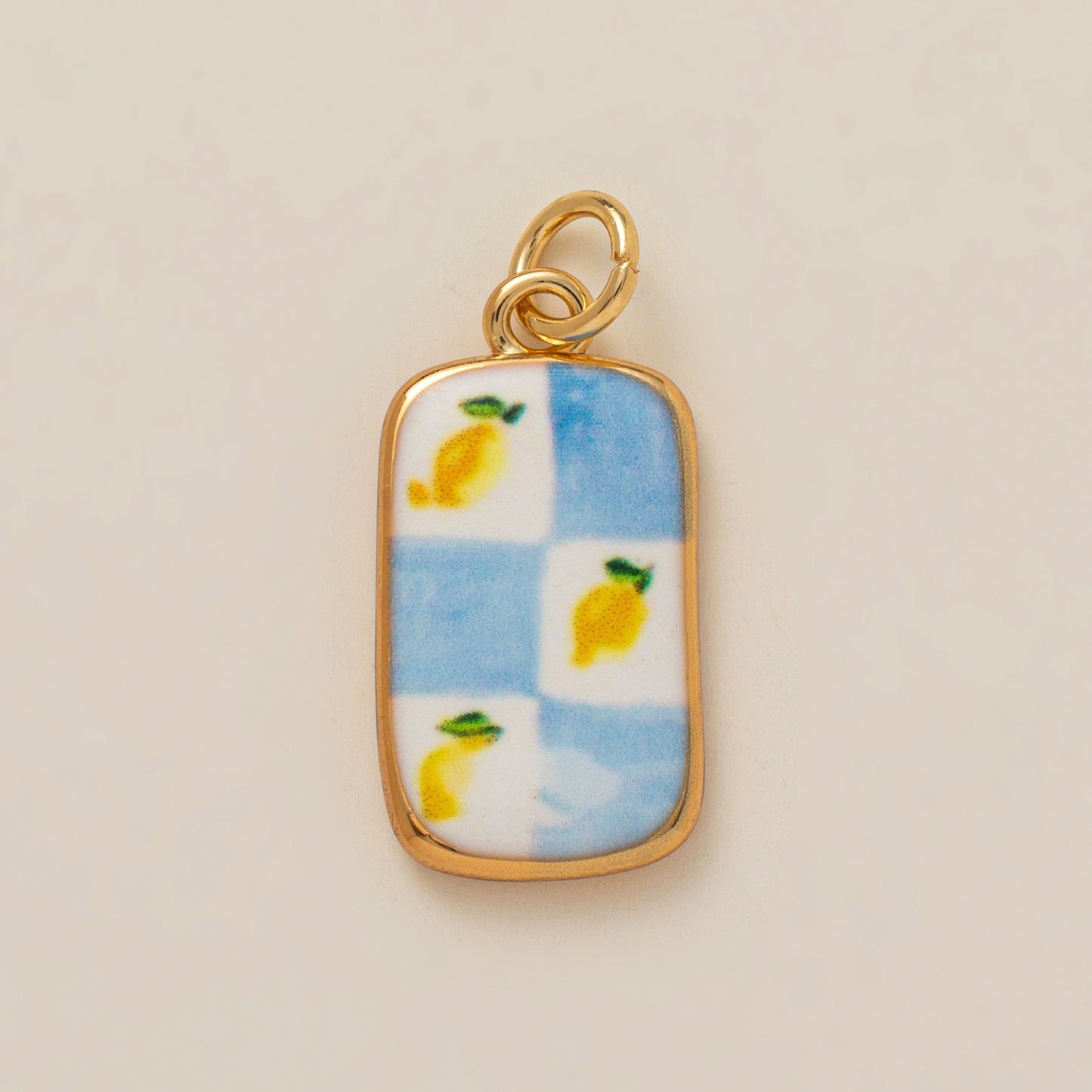 Heart Floral Plated Brass Charm Bar