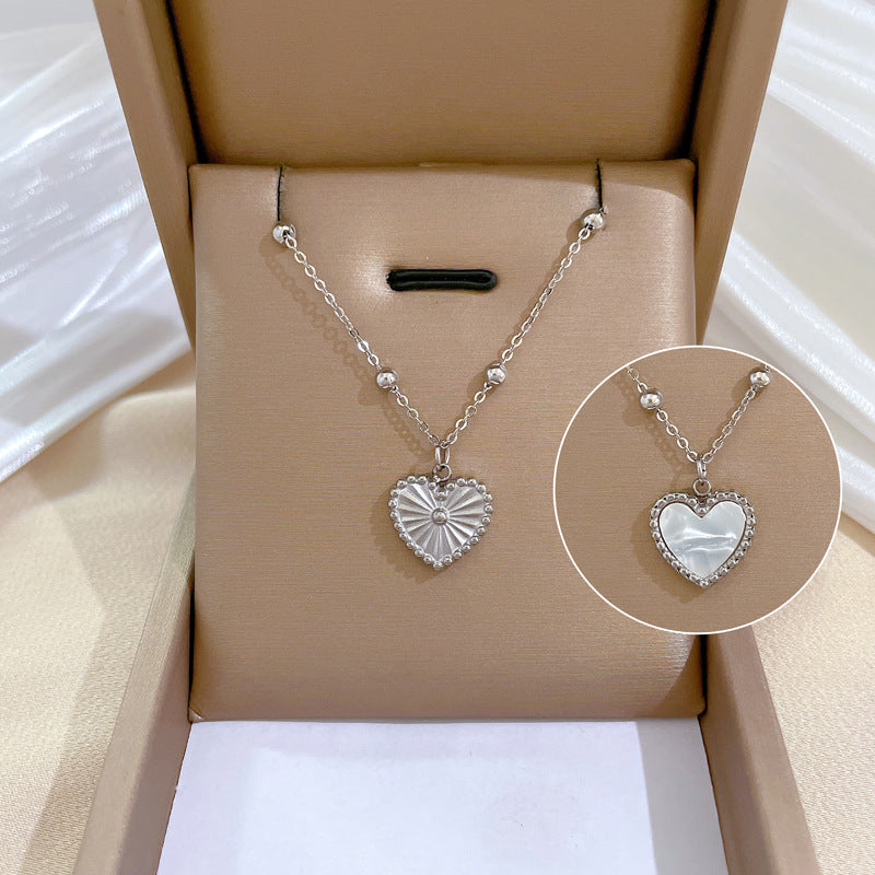 Geometric Minimalist Titanium Steel Pendant Necklace for Women and Men with Irregular Chain