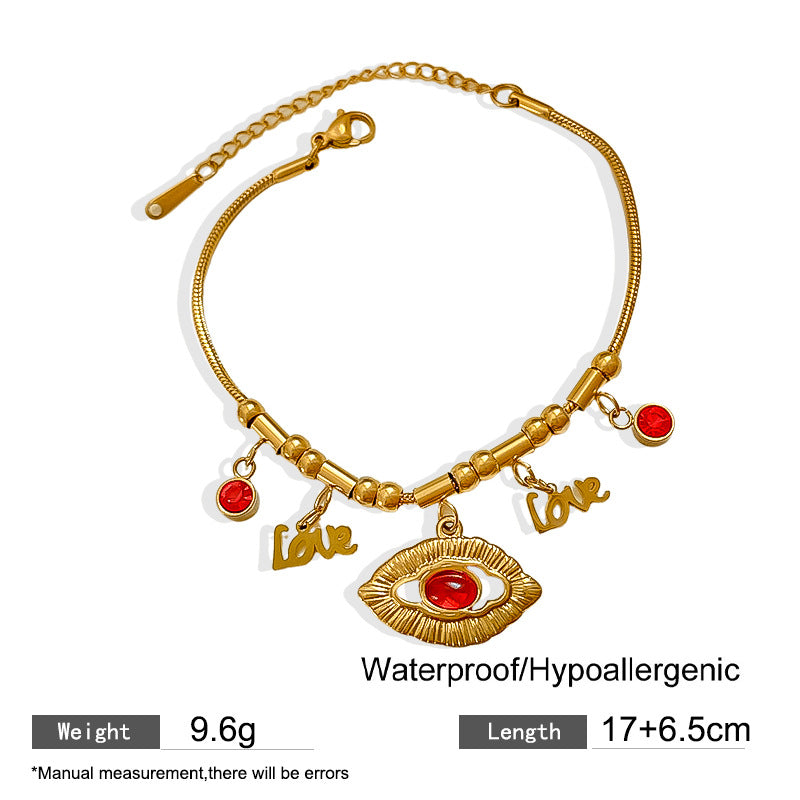 Punk Geometric Plated Titanium Steel Bracelet for Unisex