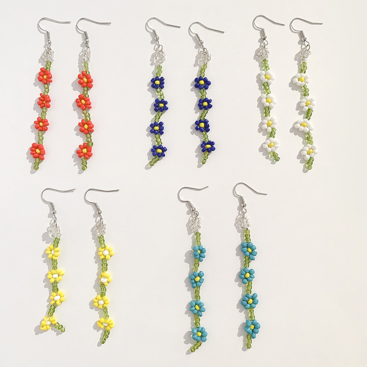 Bohemian Minimalist Floral Alloy Earrings for Women