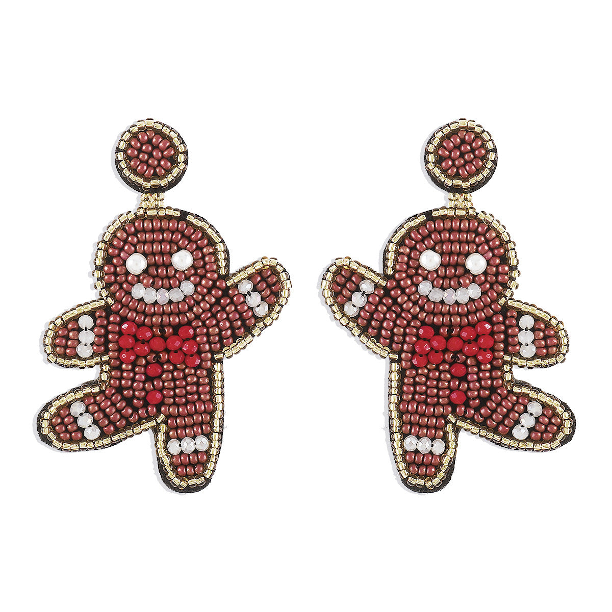 Pendientes acrílicos con forma de árbol de Navidad, con abalorios, cristales de estrás y base de PU. Joyería navideña geométrica hecha a mano.