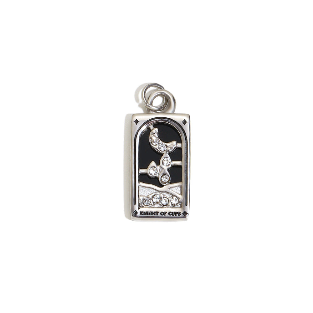 Fashionable Geometric Sun Star Tarot Pendant Necklace in Stainless Steel with 18K Gold Plating