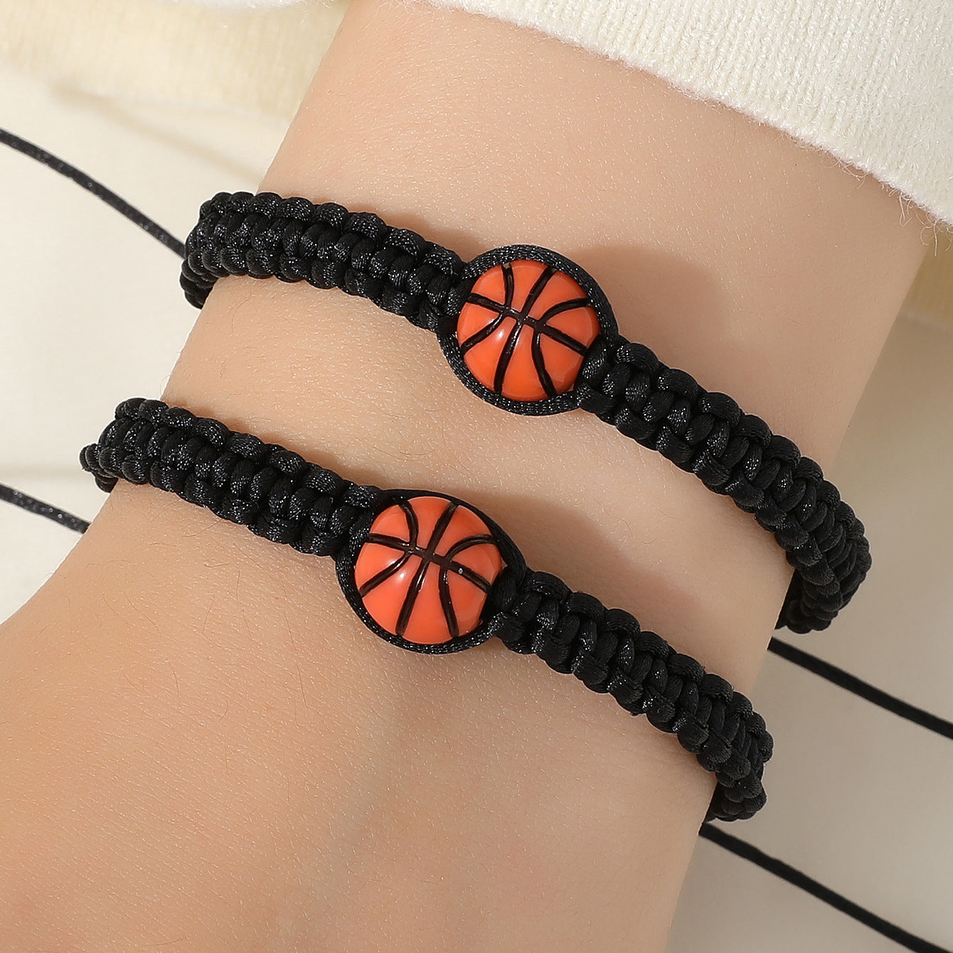 Sporty Unisex Acrylic Braided Bracelet Adjustable Friendship Hand Rope