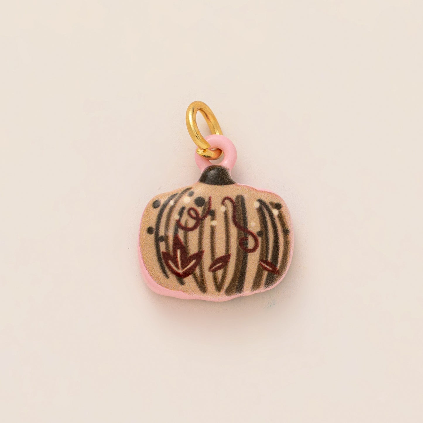 Vintage 18K Gold Plated Drip Oil Brass Pendant Charm Bar for Women