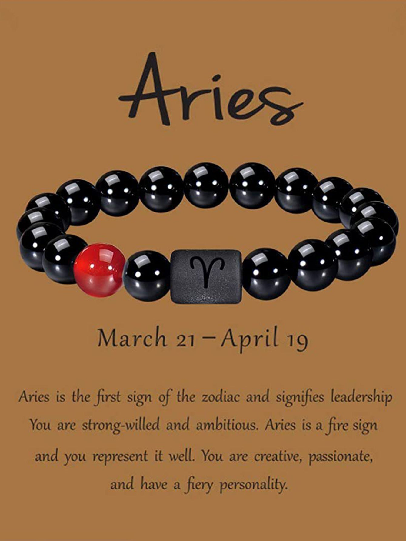 Unisex Natural Stone Zodiac Beaded Bracelet