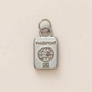 Minimalist Stainless Steel Plated Luggage Airplane Charm Bar Pendant