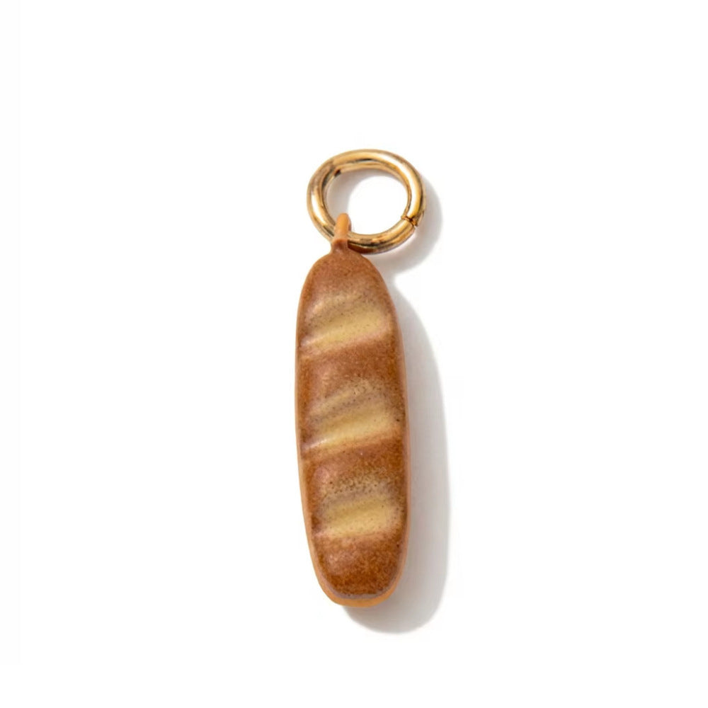 Sweet Geometric Drip Oil Plated Stainless Steel Pendant on Brass Chain Unisex Necklace