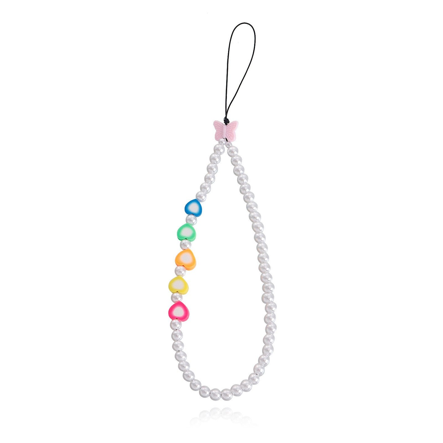Sweet Fruit Pattern Acrylic Plated DIY Charm Bar Phone Strap