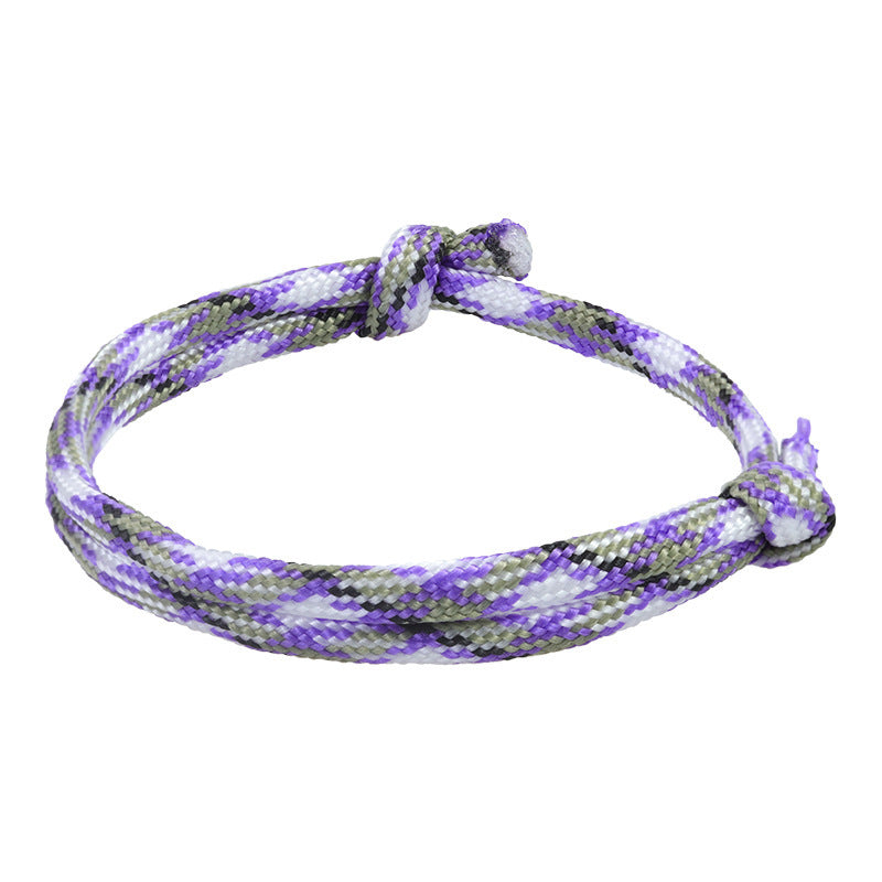 Fashion Geometric Star Pattern Woven Friendship Bracelet Adjustable Cord Handmade Gift for Teens Unisex
