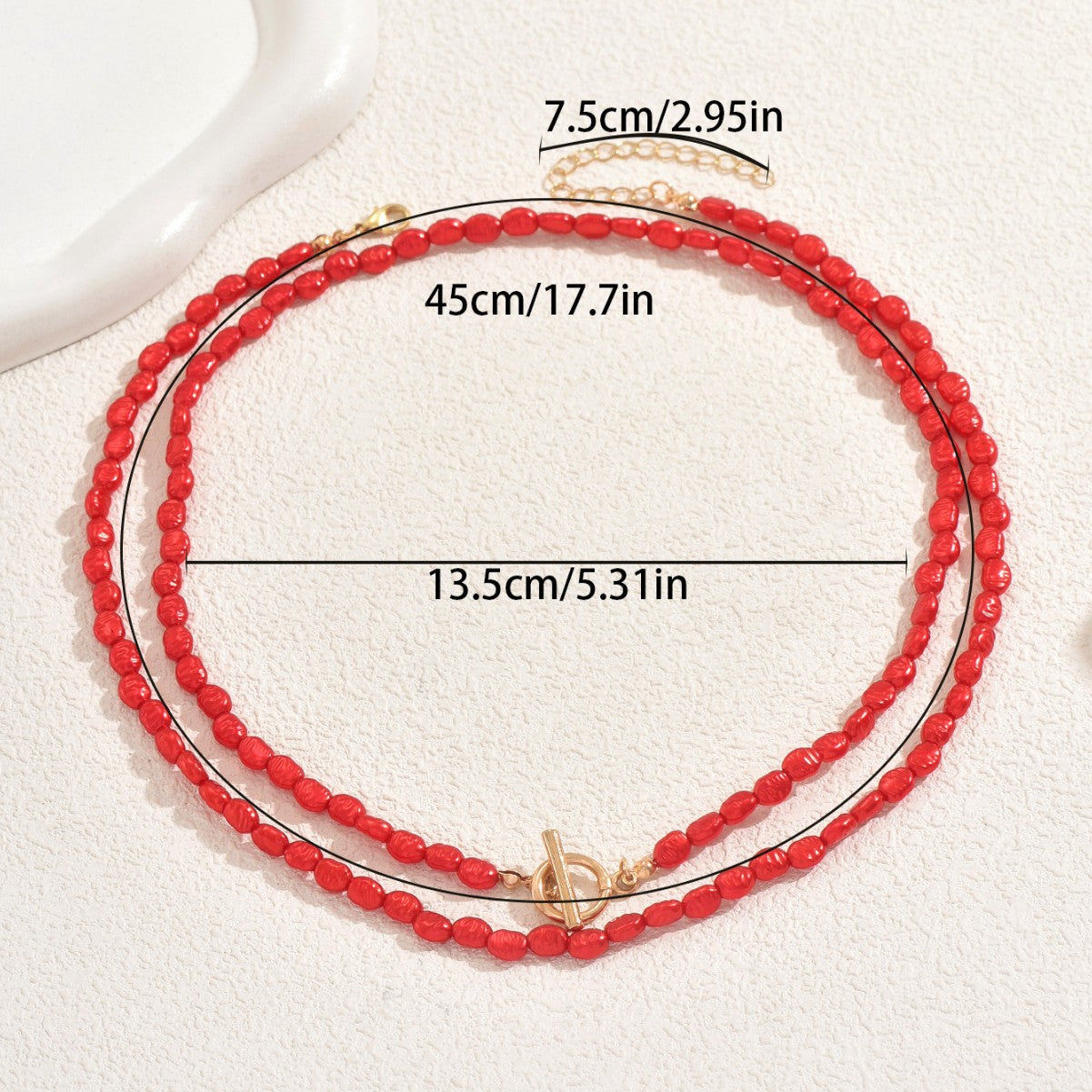 Collar OT bohemio hecho a mano con cuentas geométricas para mujer con colgante de aleación y detalles ovalados redondos en cadena de bolas
