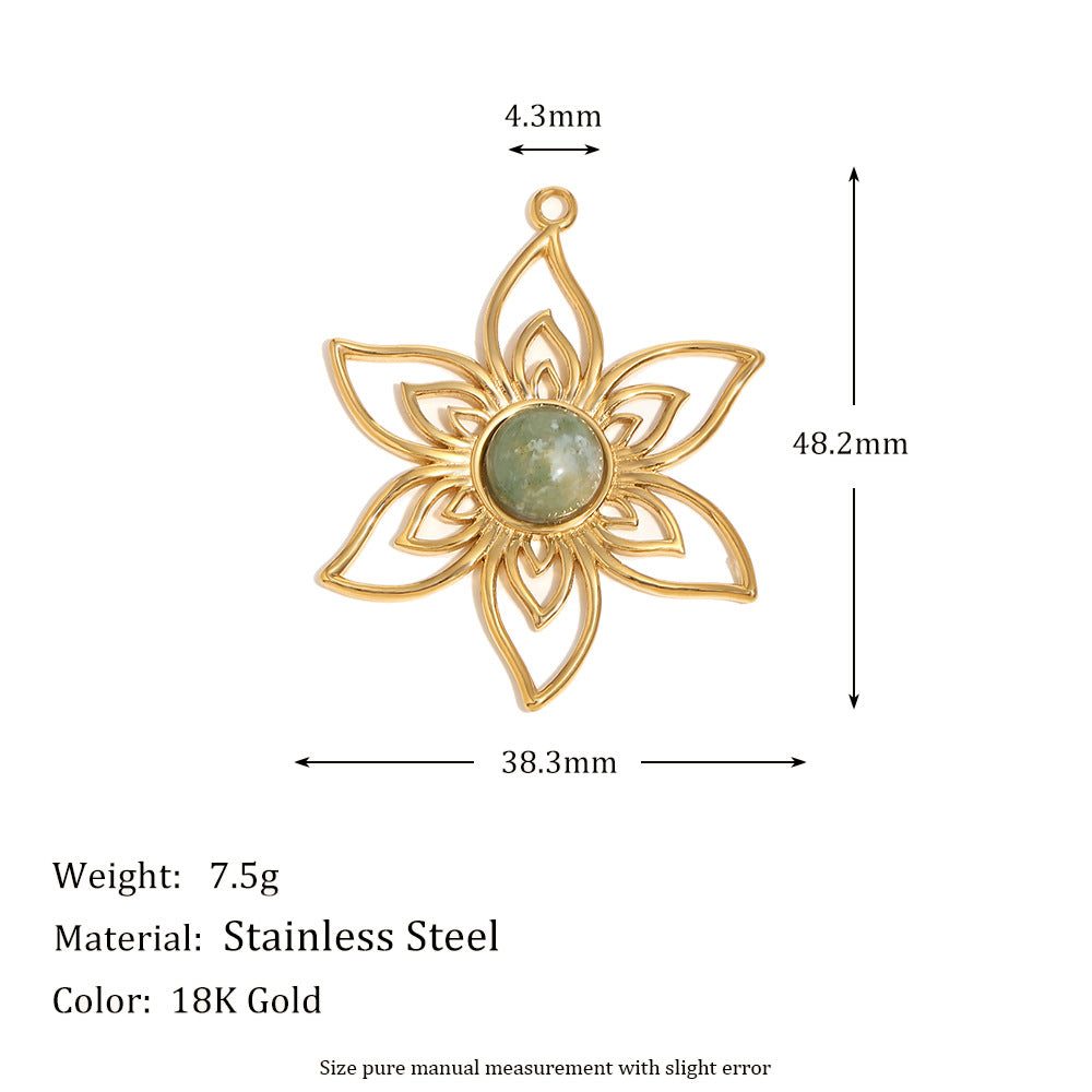 Fashionable Angel Key Heart Pendant in Stainless Steel with 18K Gold Plating for Women