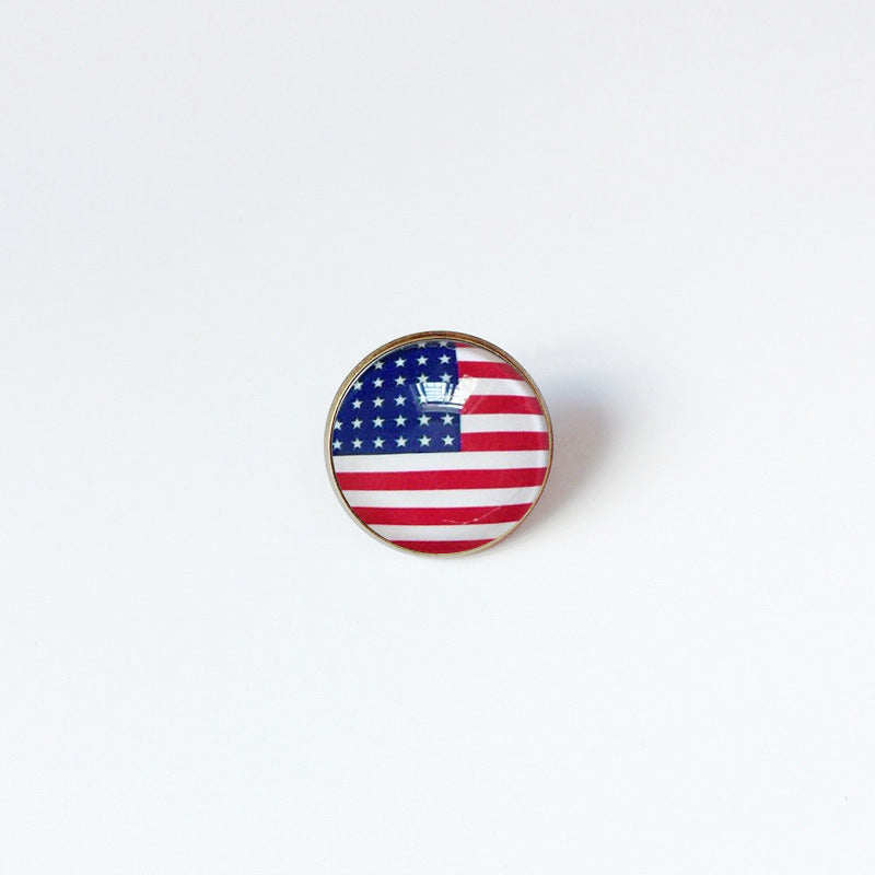 Pin de Solapa de Aleación Esmaltado Personalizado con Diseño de Bandera del Mundo para Hombres y Mujeres