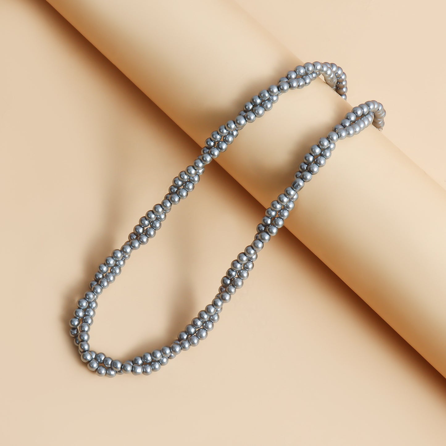 Minimalist Geometric U-Shaped Alloy Choker Necklace with Plated Finish for Women
