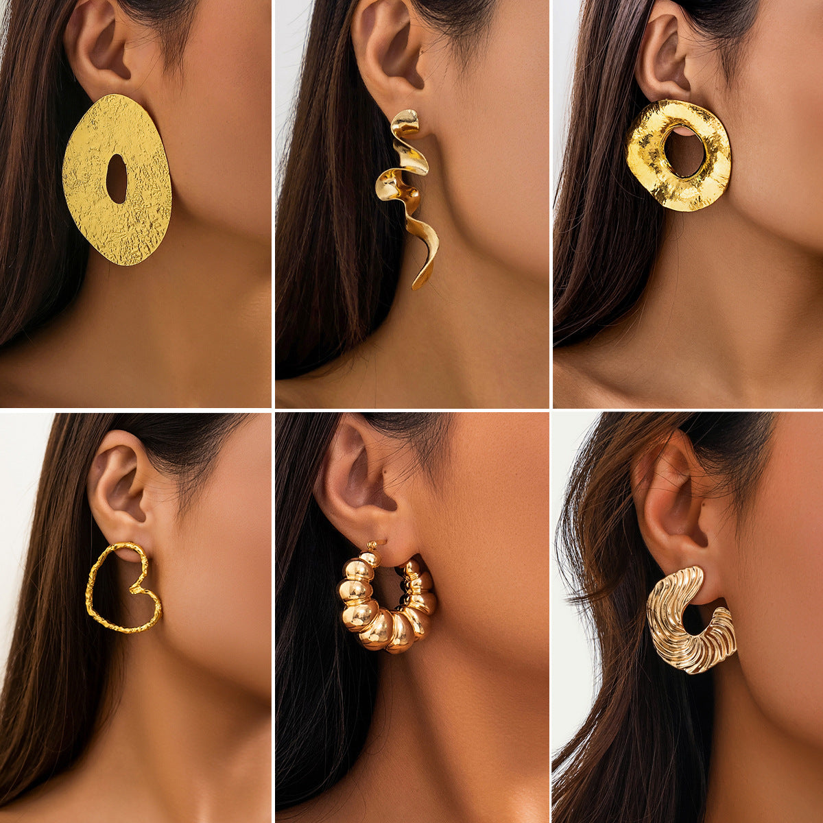 Minimalist Geometric Plated Stainless Steel Earrings for Women