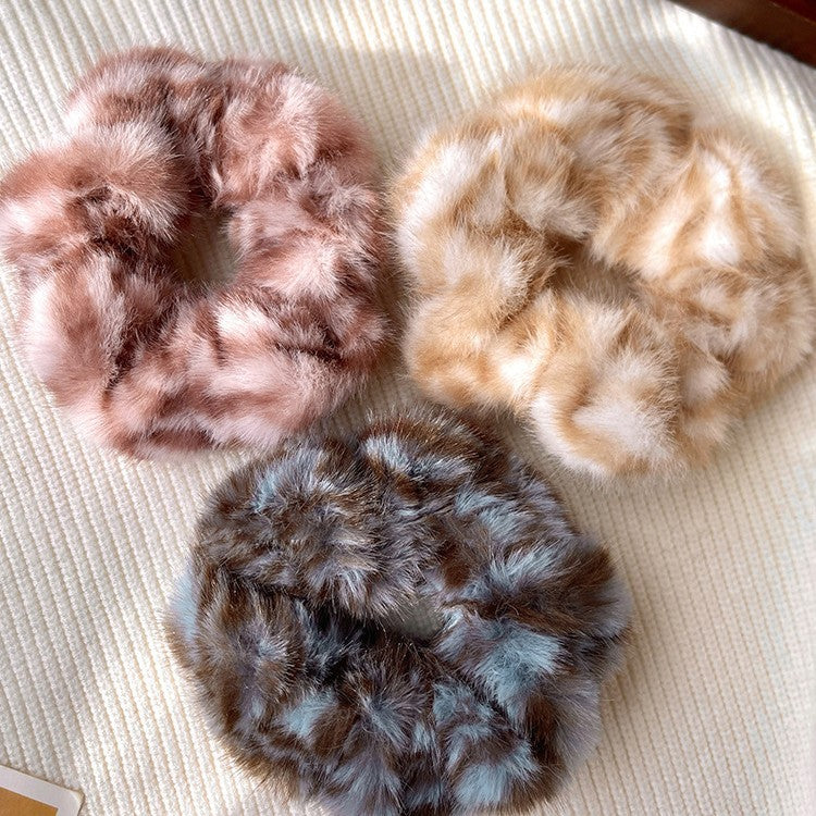Morbido Elastico per Capelli in Peluche da Donna con Fascia Elastica e Design Rotondo Minimalista per un look Casual e da Ufficio