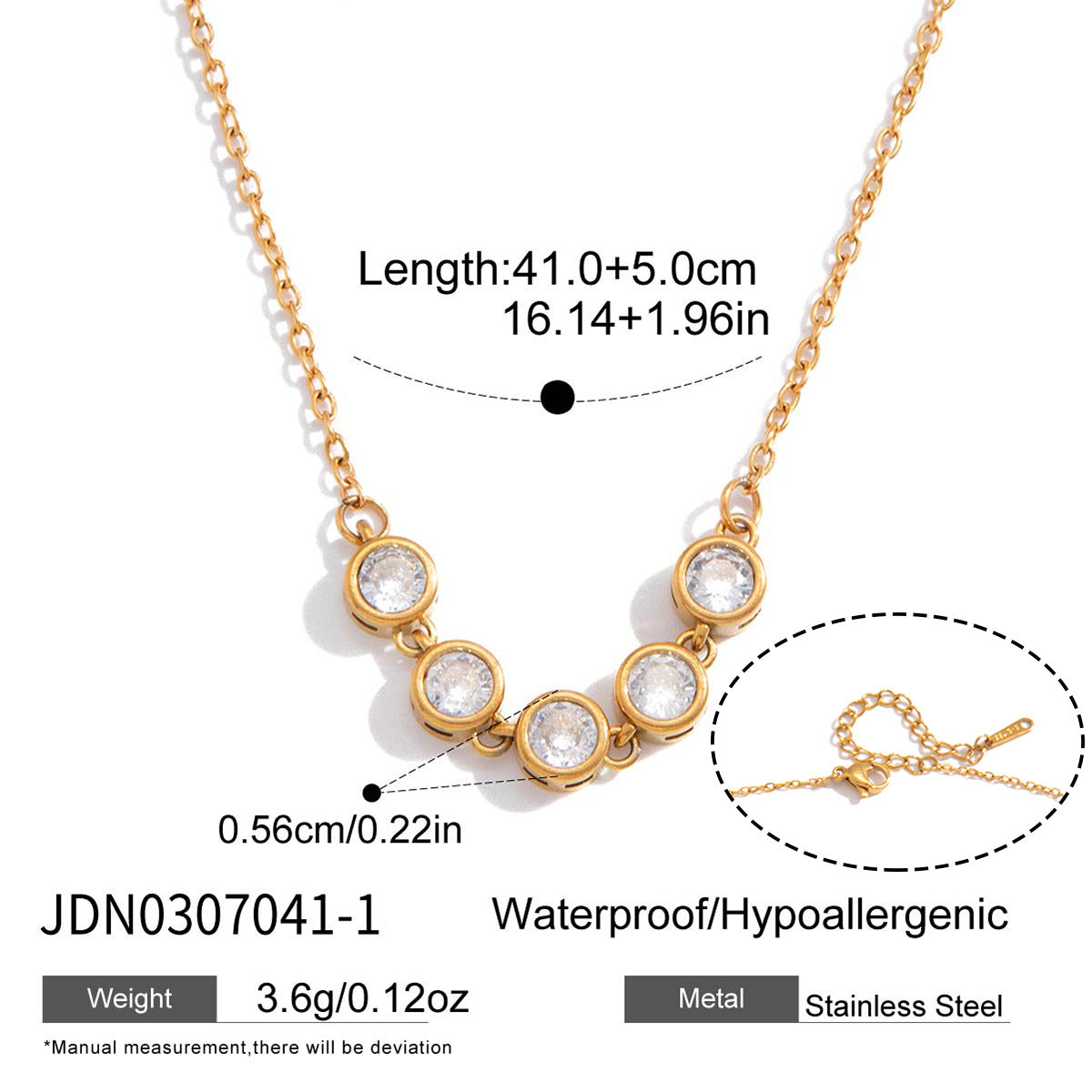 Minimalist Two-Tone Star Stainless Steel PVD Gold Plated Necklace for Women