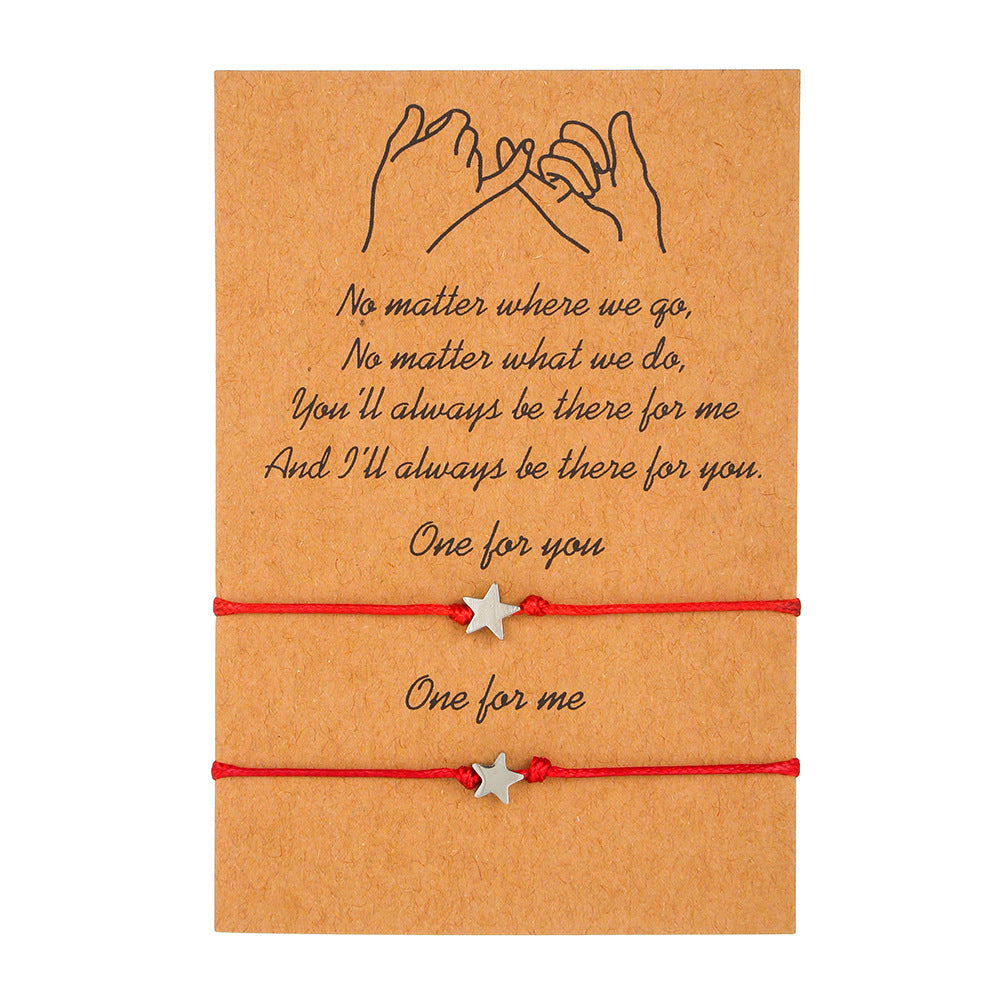 Minimalist Star Geometric Alloy Bracelet Unisex