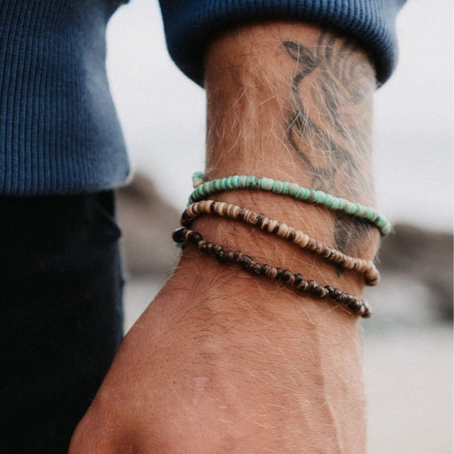 Bohemian Geometric Wood Bead Bracelet Unisex