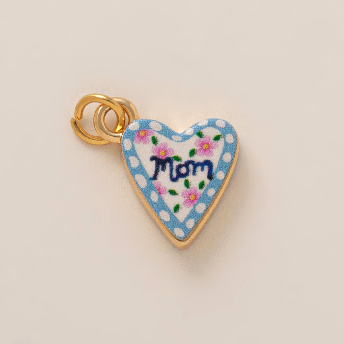 Minimalist Sweet Brass Plated Butterfly Heart Flower Charm Bar
