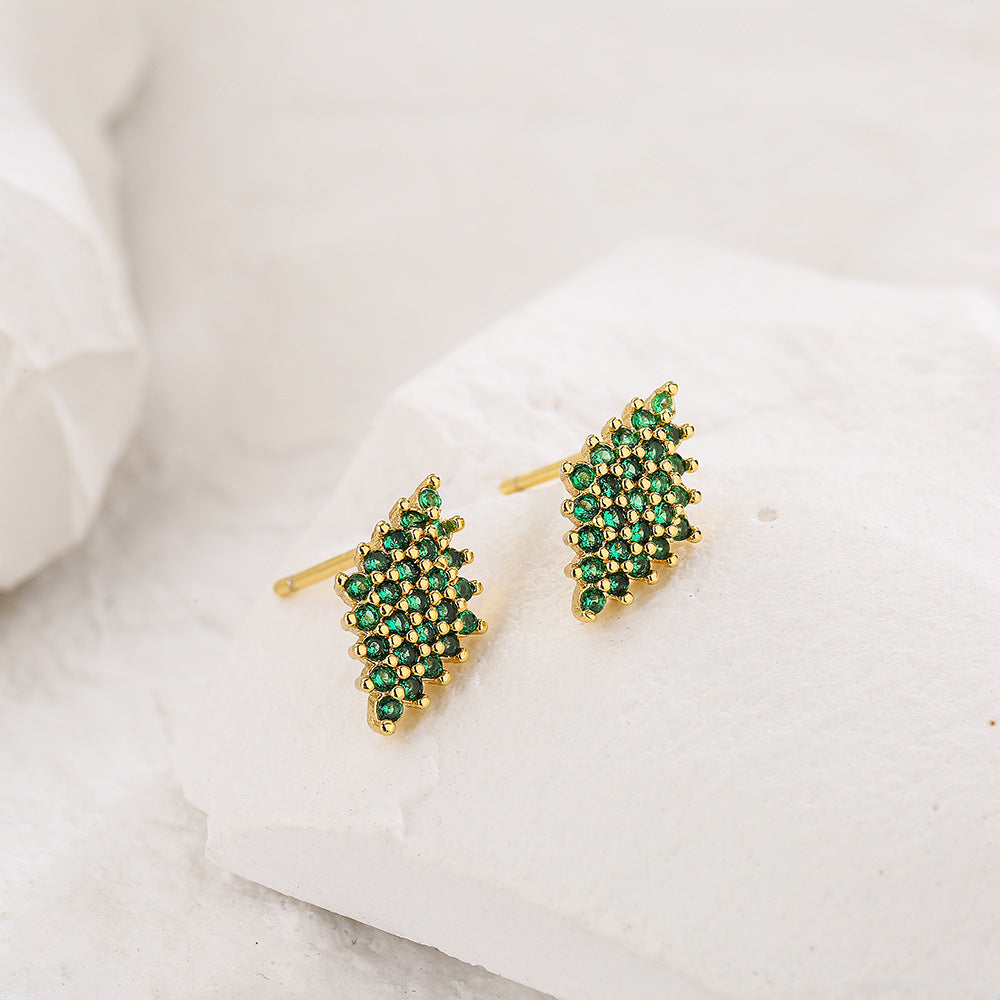 Minimalist Butterfly-Shaped Copper Earrings with Gold Plating and Micro-Pave Zirconia Accents