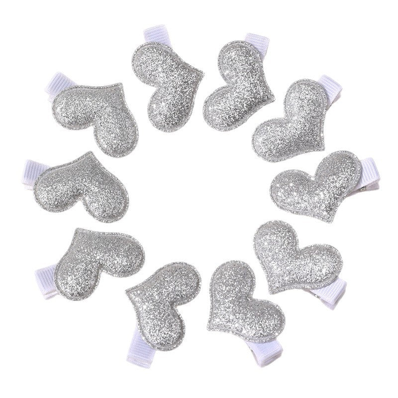 Natural Style Bow-Shaped Hair Clip Set for Girls with Polyester Material and Ruffled Mesh Detail