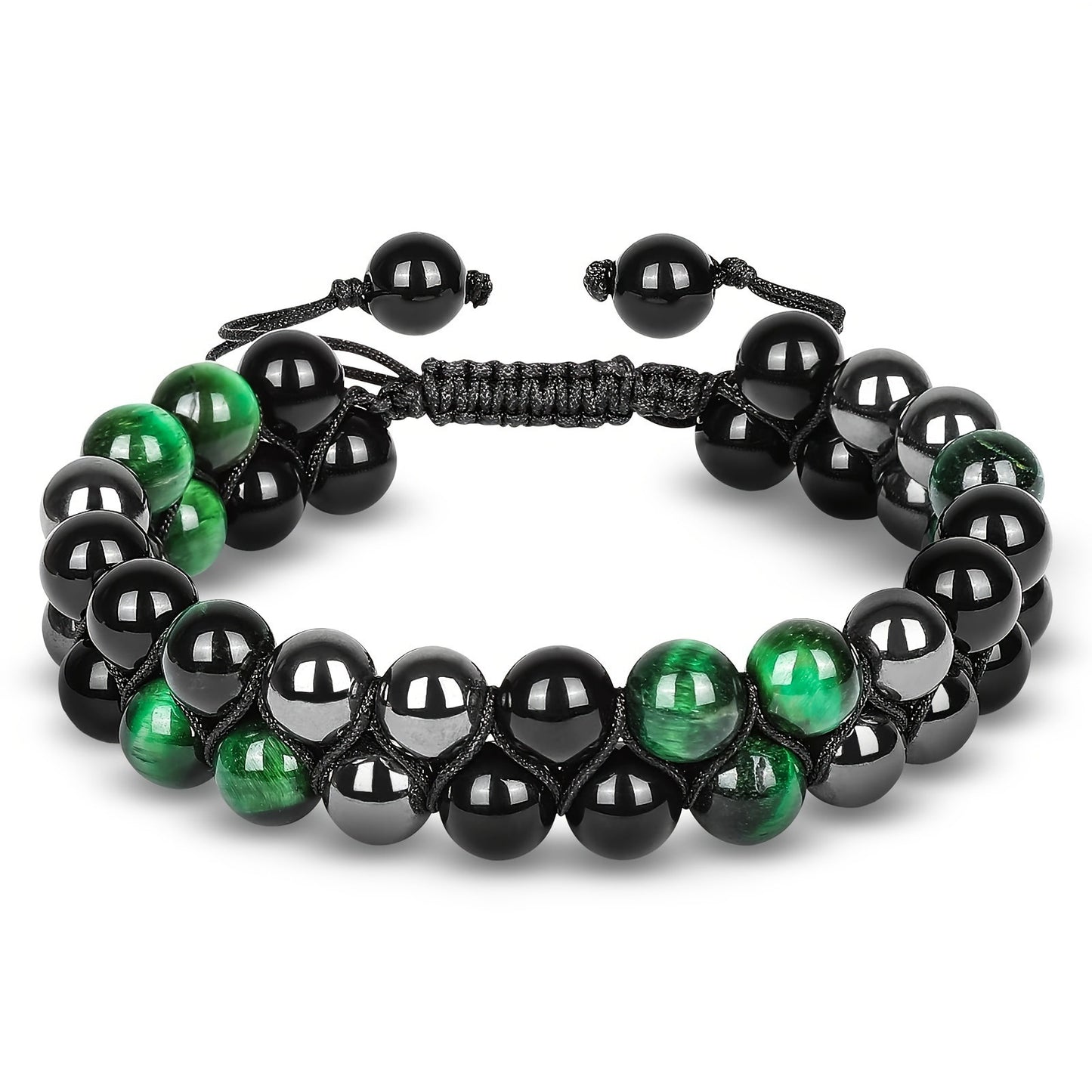 Unisex Animal Charm Alloy Bracelet with Natural Turquoise Agate and Crystal Stones