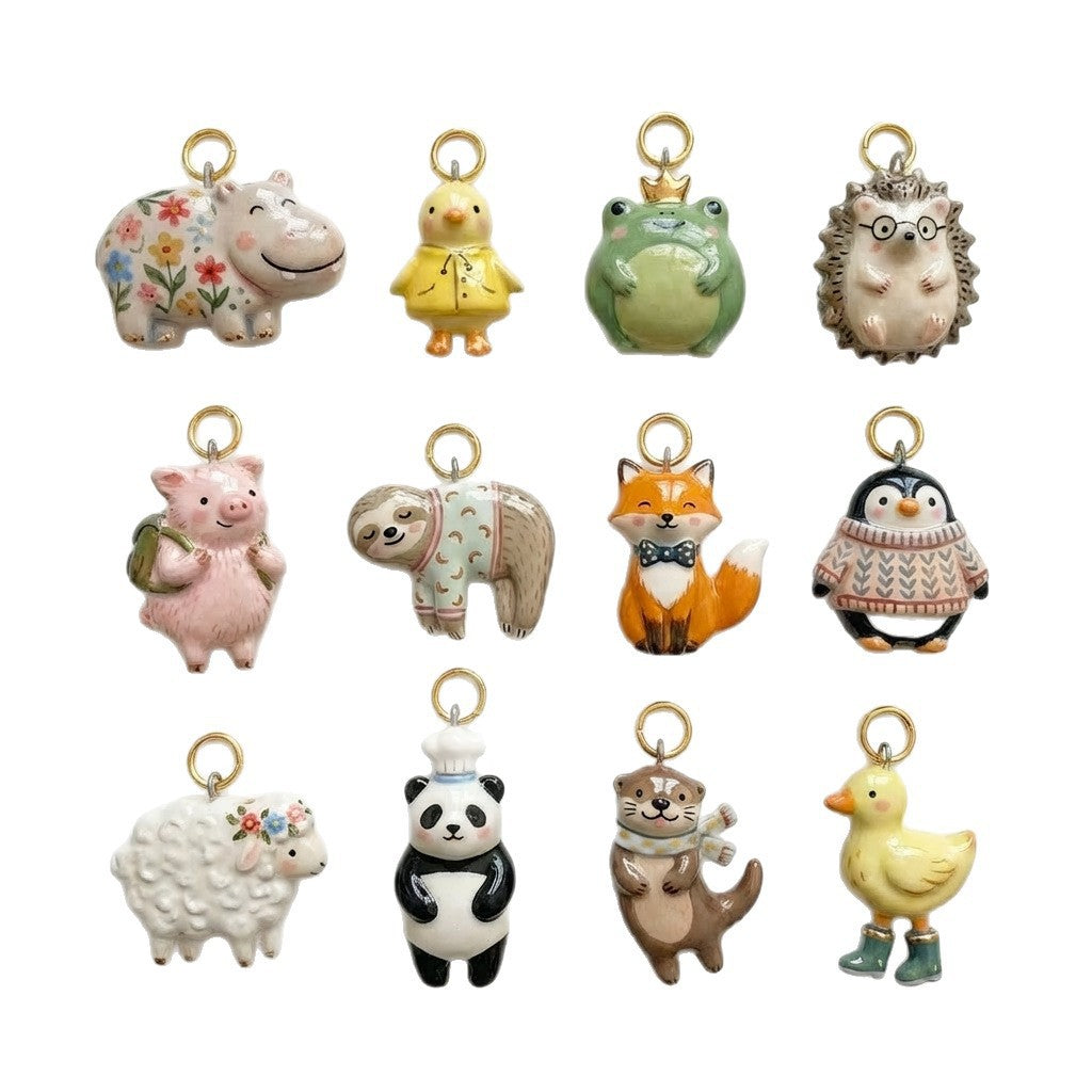 Plated Stainless Steel Animal Charm Bar
