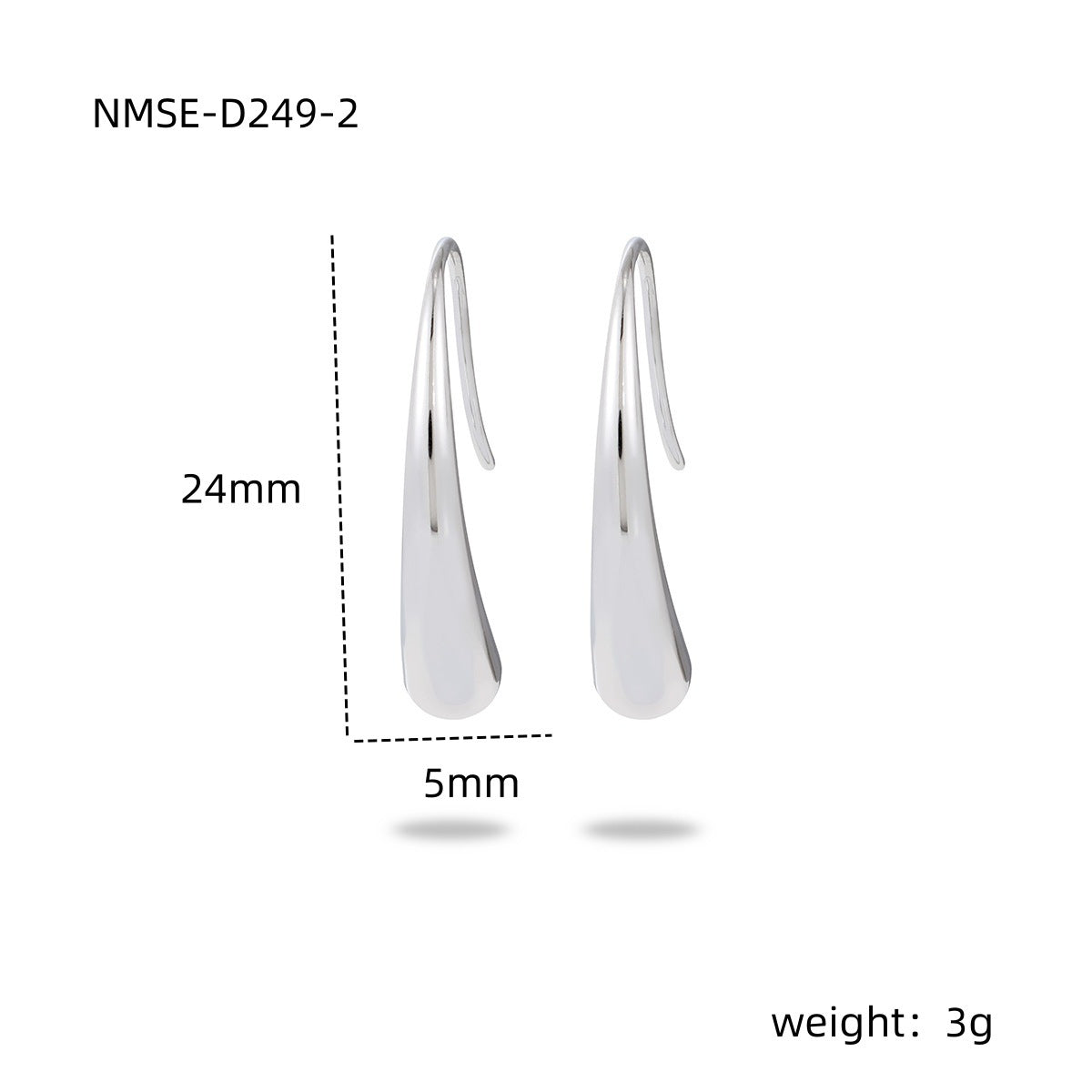 Ganchos para Pendientes Minimalistas Geométricos de Acero Inoxidable para Mujer con Acabado Chapado