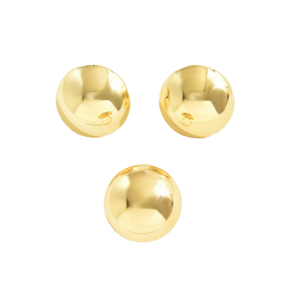 Conjunto de Anillo y Pendientes Geométricos Bañados en Oro de 18K Estilo Chic para Mujer