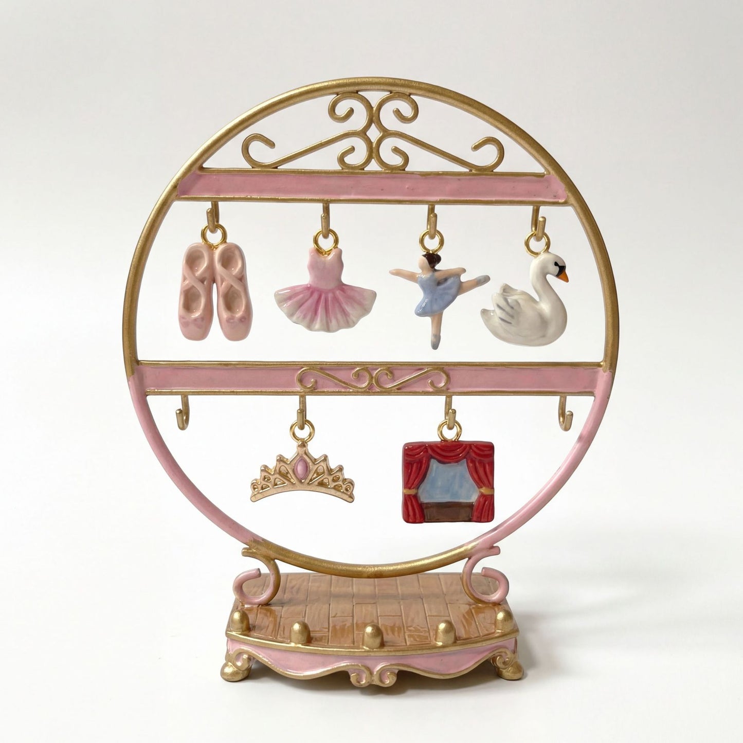 Vintage Drip Oil Plated Brass Dance Series Charm Bar