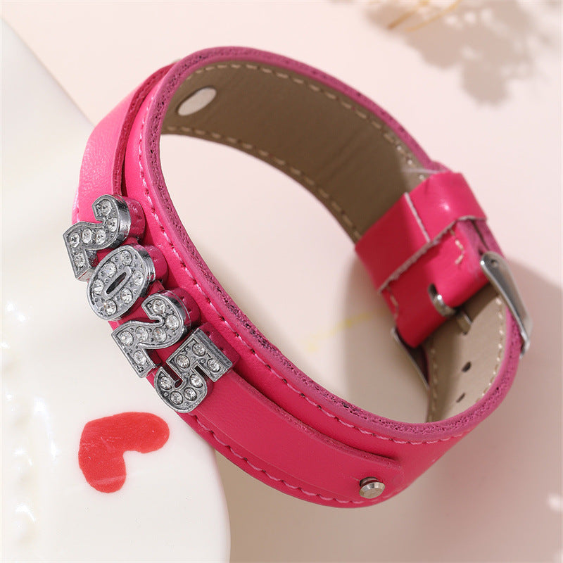 Princess Style Star-Shaped Resin Bracelet with Rhinestone Accents for Girls Aged 6 to 10 Years