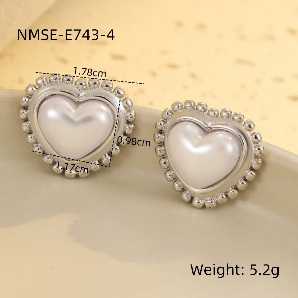 Fashion Minimalist Heart-Shaped Stainless Steel Earrings with 18K Gold Plating for Women