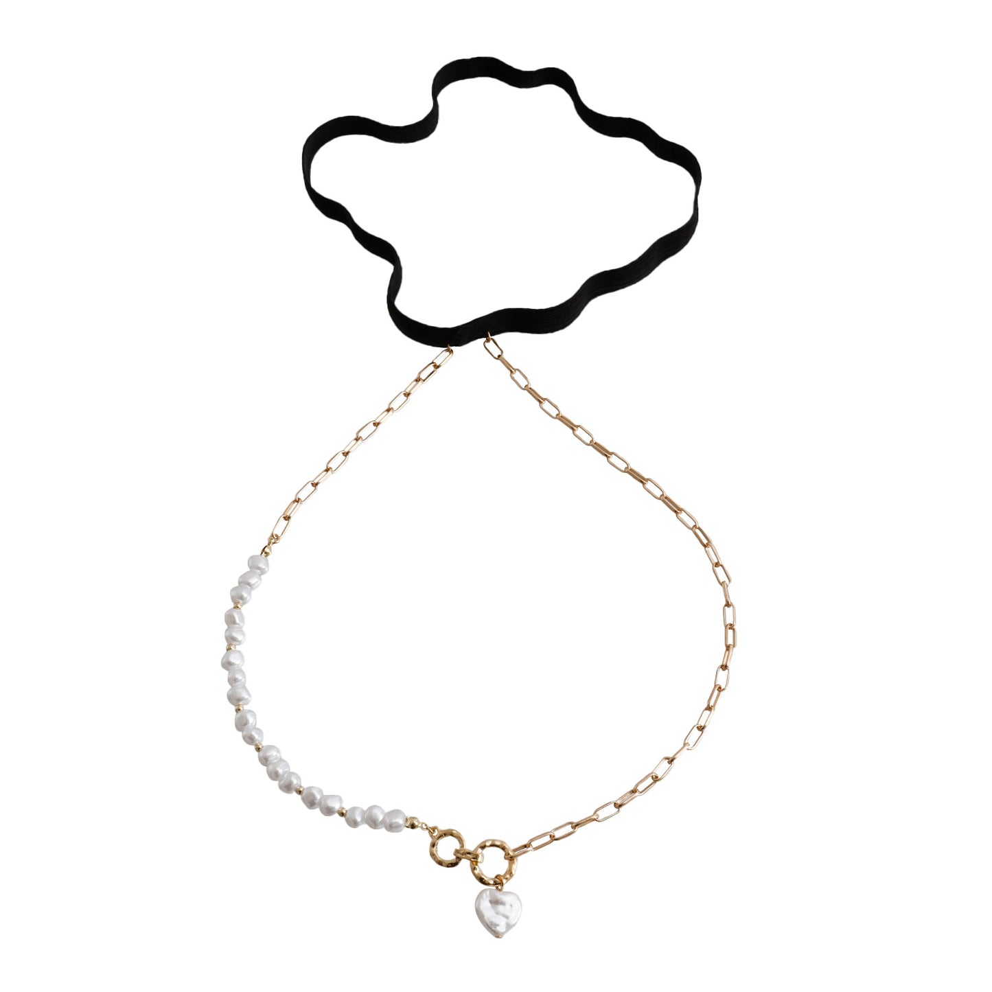 Sweet and Edgy Casual Rhinestone Beach Leg Chain for Women with Elastic Band and Simulated Pearl Accents Geometric Design