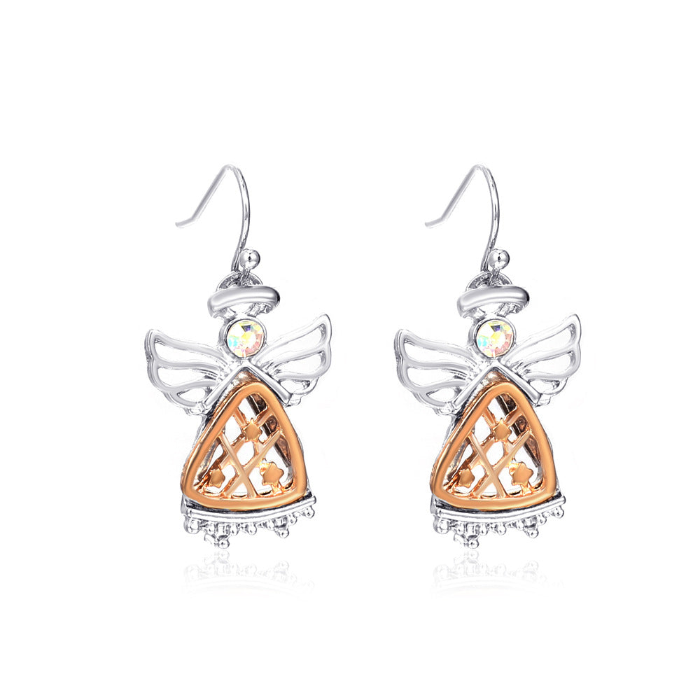 Pendientes de Araña y Calavera con Temática de Halloween y Motivo de Calabaza en Aleación con Acabado Chapado en Oro para Uso Unisex
