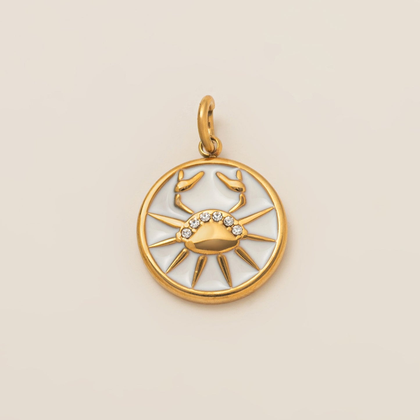 Vintage 18K Gold Plated Stainless Steel PVD Zodiac DIY Charm Bar