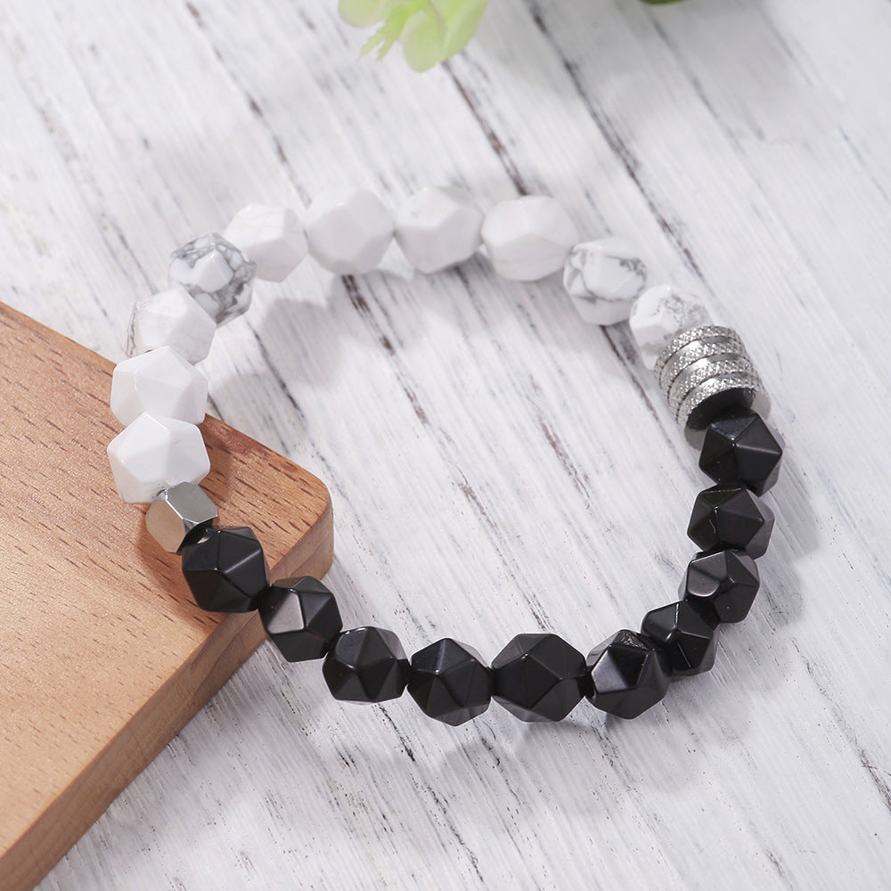 Minimalist Geometric Natural Turquoise Titanium Steel Bracelet Unisex