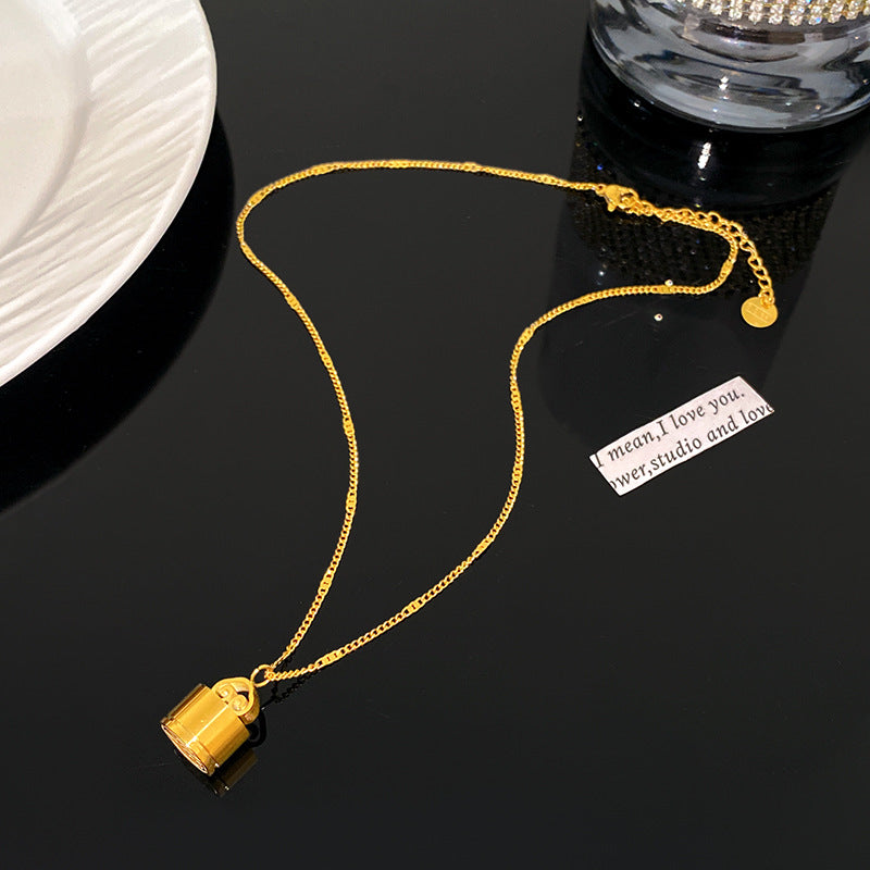 Elegant Geometric Titanium Steel Plated Necklace for Women