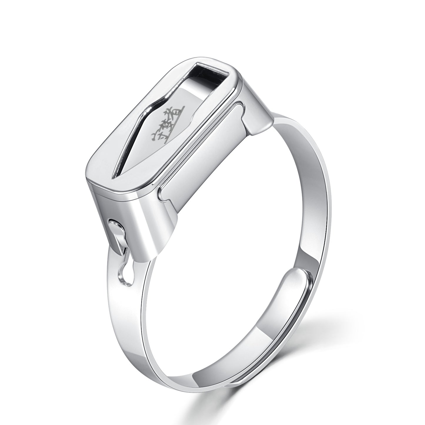 Anello Unisex Minimalista in Acciaio al Titanio Inossidabile Geometrico Regolabile Anello Aperto Colore Argento Gioielli di Design Originale