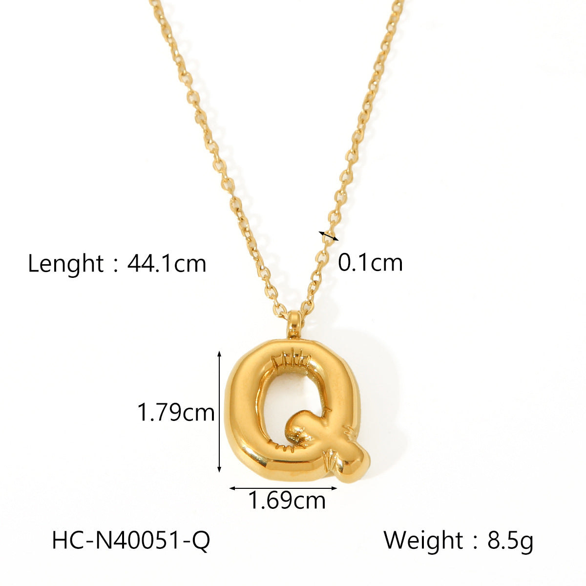 Collana con ciondolo a bolla in acciaio al titanio con finitura galvanica per donna, catena in acciaio inossidabile con ciondolo minimalista alla moda con alfabeto