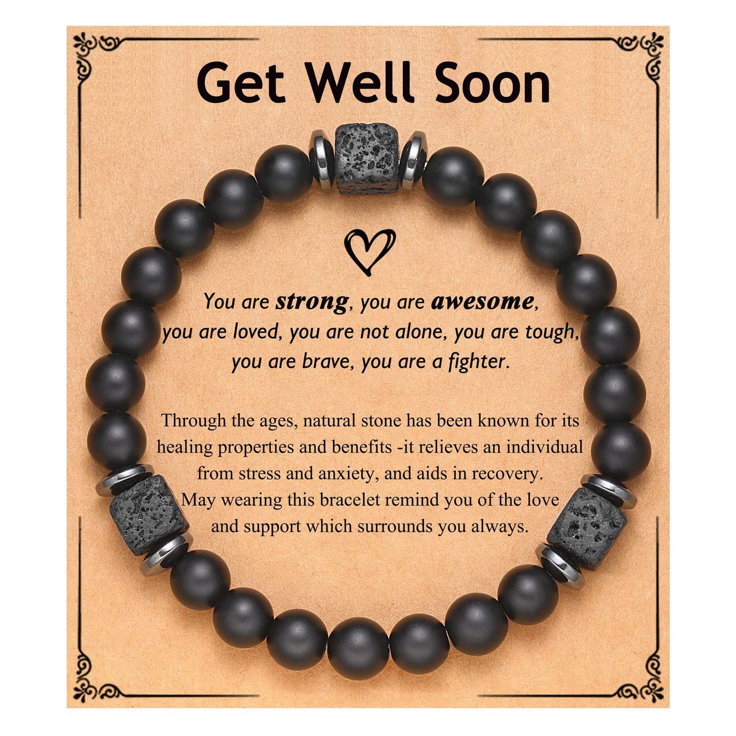 Matte Star Agate Bracelet Unisex