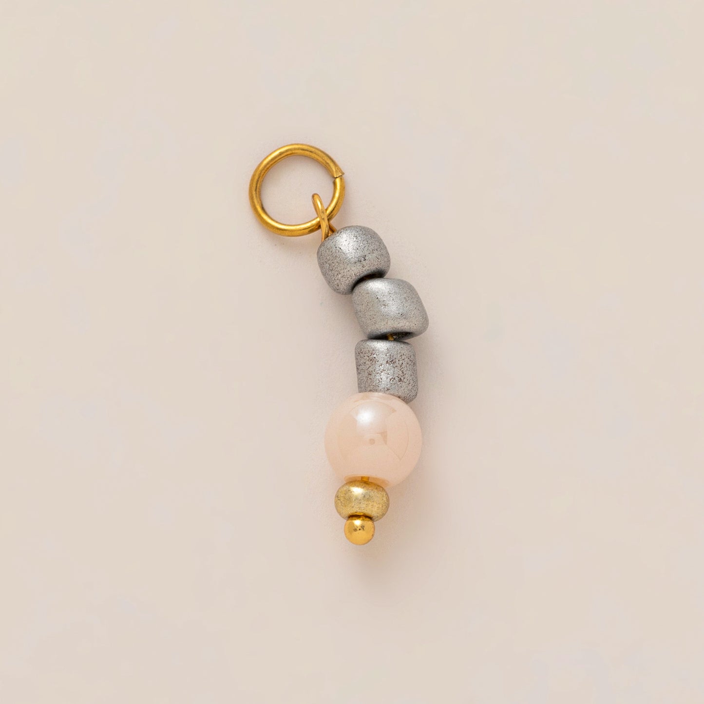 Ethnic Oval Acrylic Pendant Stainless Steel 18K Gold Plated PVD Ball Chain Charm Bar Unisex