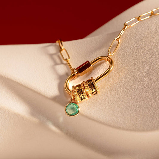 18K Gold Plated Stainless Steel Teardrop Star Cubic Zirconia Pendant Necklace for Unisex