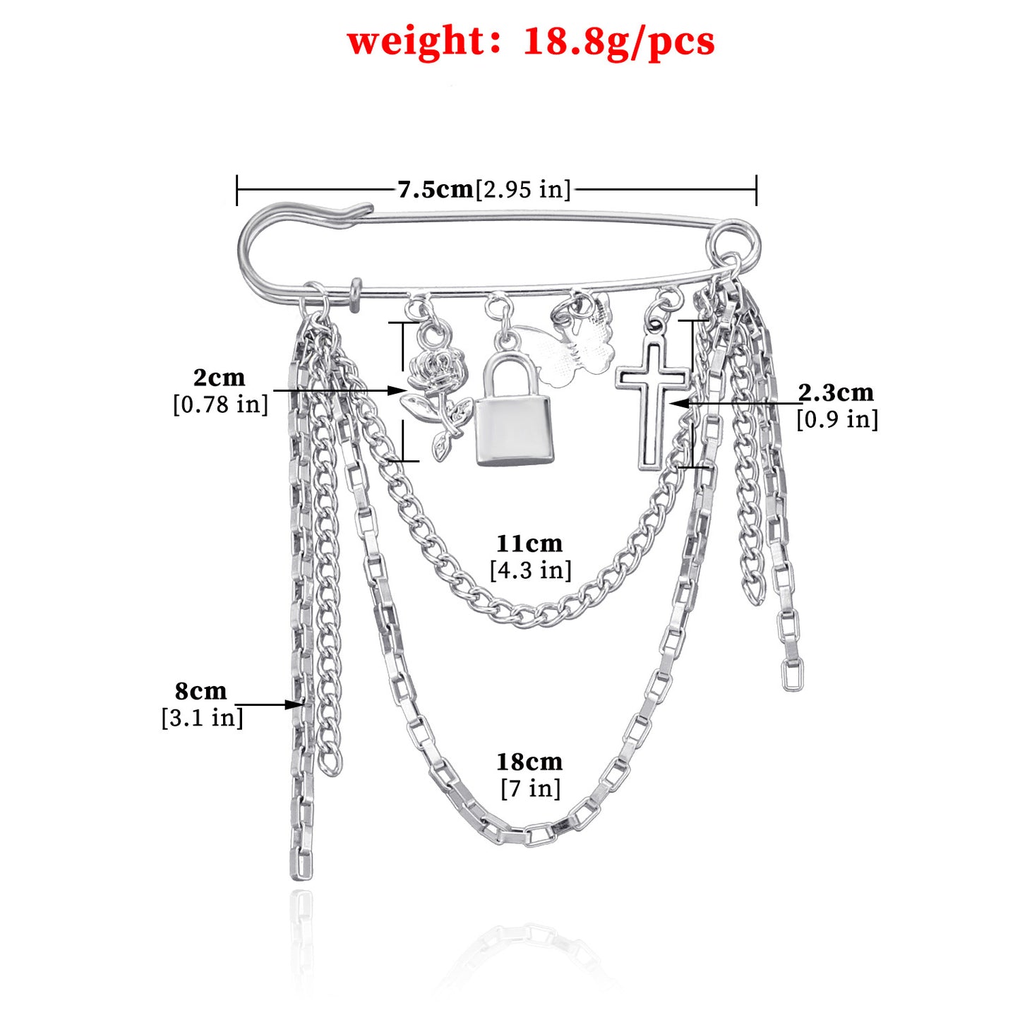 Vintage Trendy Cross Geometric Alloy Brooch for Women, Plated Metal Pin Jewelry Accessory