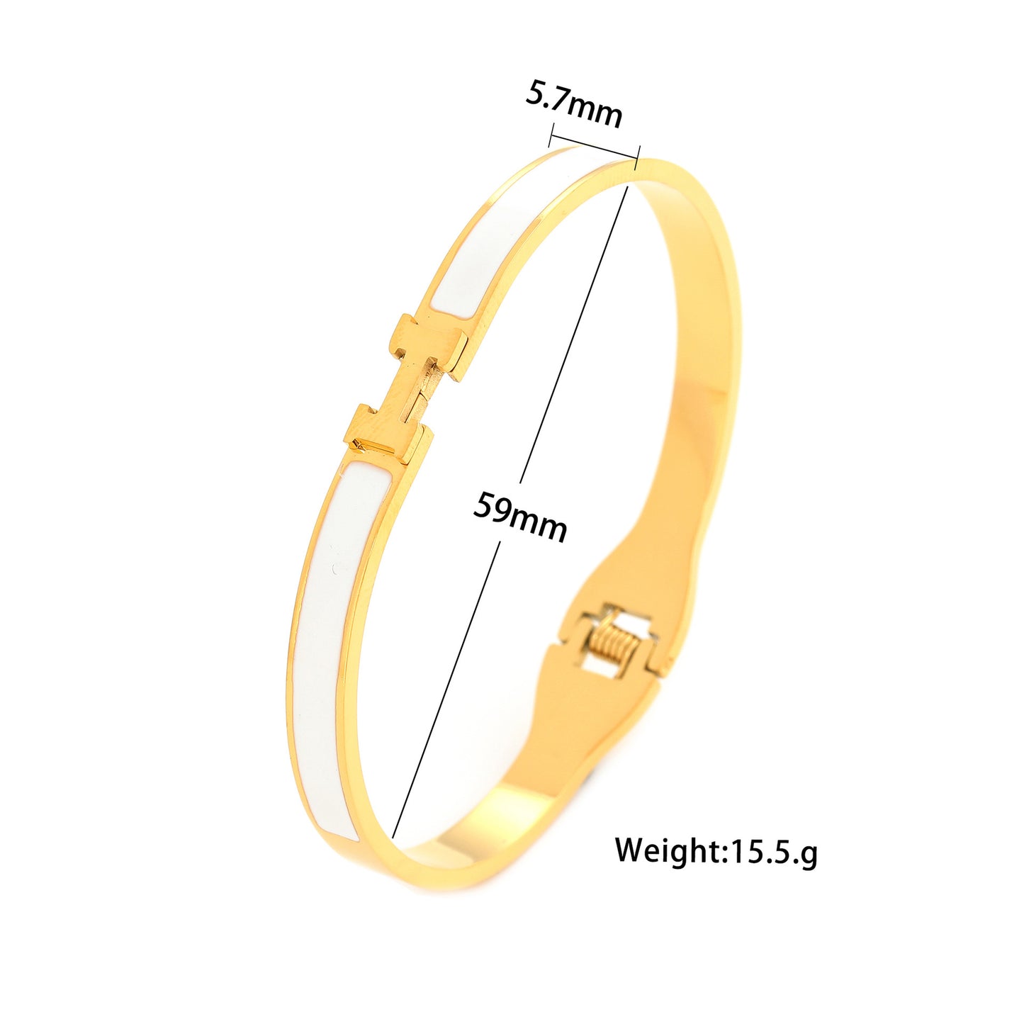Minimalist Letter H Bracelet for Women Made of Titanium Steel with Electroplated Finish Hypoallergenic and Tarnish-Resistant