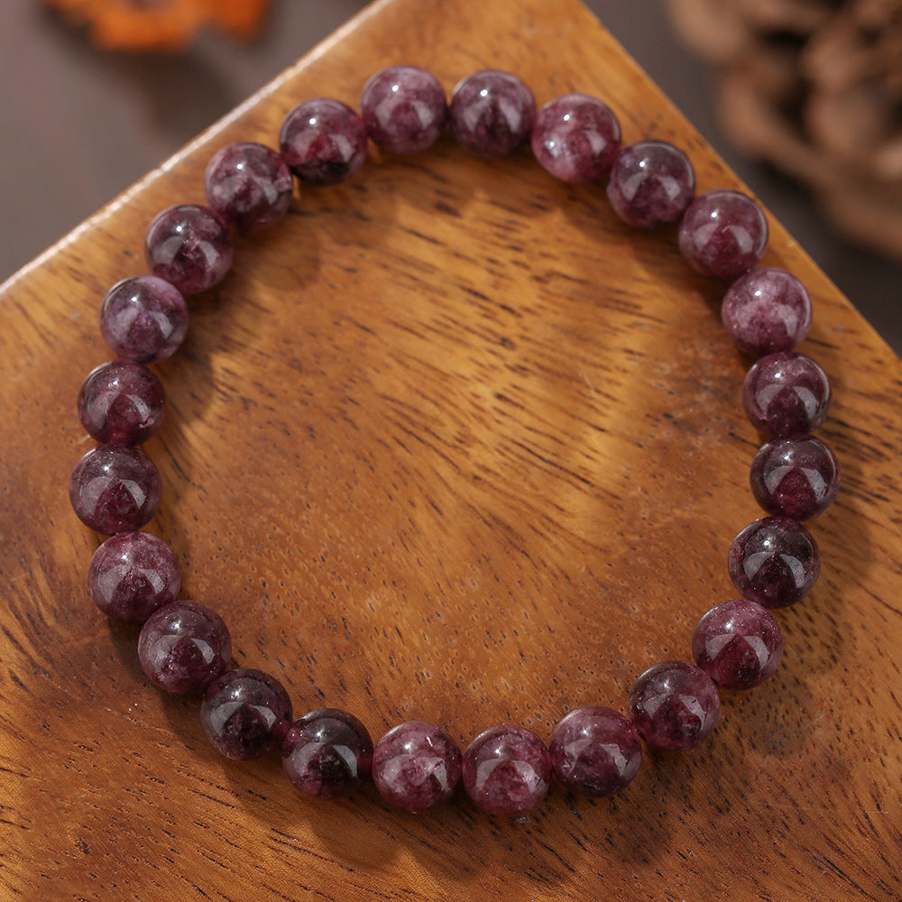 Bracciale geometrico in cristallo rosa e ossidiana nera per coppie, elegante gioiello minimalista fatto a mano in pietra